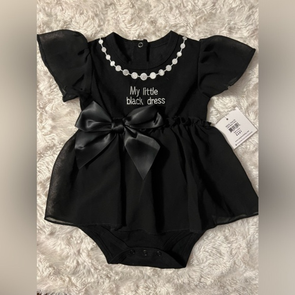 COPY - Infant girls size 3-6 months Little black dress onesie.  New with tags.